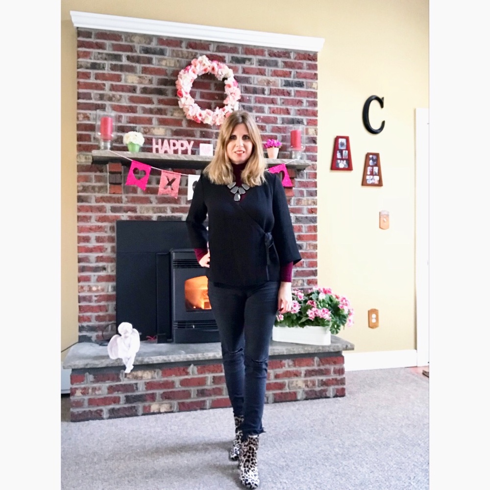 Black wrap Jacket Eileen Fisher